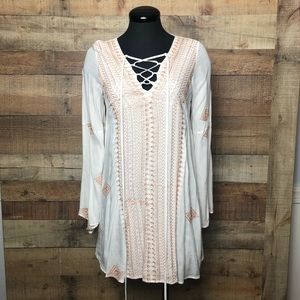 Lulus Tie Front Sun Dress